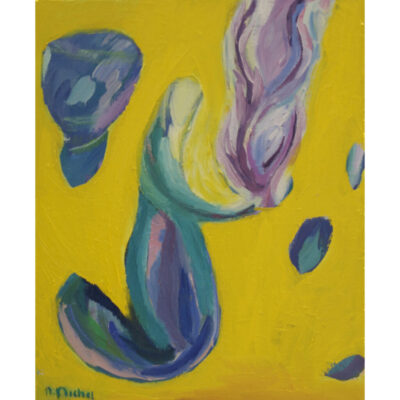 manuel michel  un rayon violet descent  huile 46x38